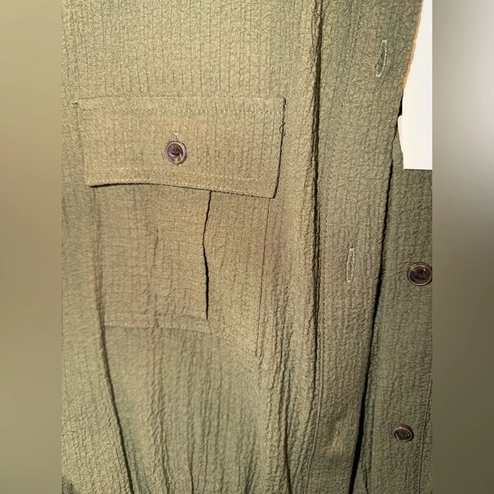 Calvin Klein Khaki Textured Shirt - Picture 7 of 10